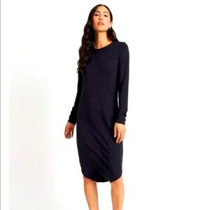 Kit + Ace Midi Dress | Navy Blue | XS